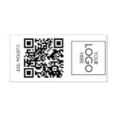 QR Code Aangepaste Tekst Business Logo Gepersonali Zelfinktende Stempel (Design)