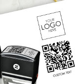 QR Code Aangepaste Tekst Business Logo Gepersonali Zelfinktende Stempel