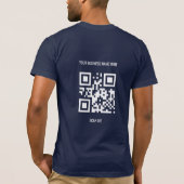QR Code Aangepaste Tekst en Afbeelding Promotie Ma T-shirt (Achterkant)