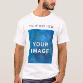 QR Code Aangepaste Tekst en Afbeelding Promotie Wi T-shirt (Voorkant)