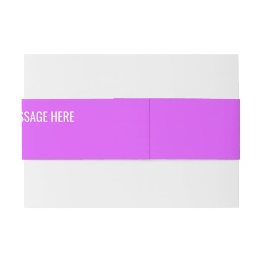 QR-code Aangepaste tekst en kleur Belly Band Sjabl Uitnodigingen Wikkel (Achterkant Voorbeeld)