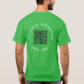 QR Code Aangepaste Tekst en Kleuren Promotie T-Shi T-shirt (Achterkant)