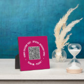 QR Code Aangepaste Tekst en Kleuren Uw Plaquegift Fotoplaat (Insitu)