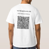 QR Code Aangepaste Tekst Gepersonaliseerd Zakelijk T-shirt (Achterkant)