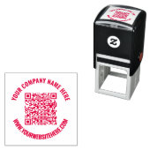 QR-code aangepaste tekst gepersonaliseerde zelf-in Zelfinktende Stempel (In situ)