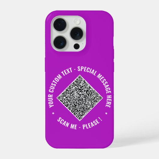 QR Code Aangepaste tekst iPhone Case Uw Kleuren Hoesje (Achterkant)