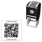 QR Code Aangepaste Tekst Minimalist Eenvoudige Sch Zelfinktende Stempel (In situ)