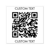 QR Code Aangepaste Tekst Minimalist Eenvoudige Sch Zelfinktende Stempel (Design)