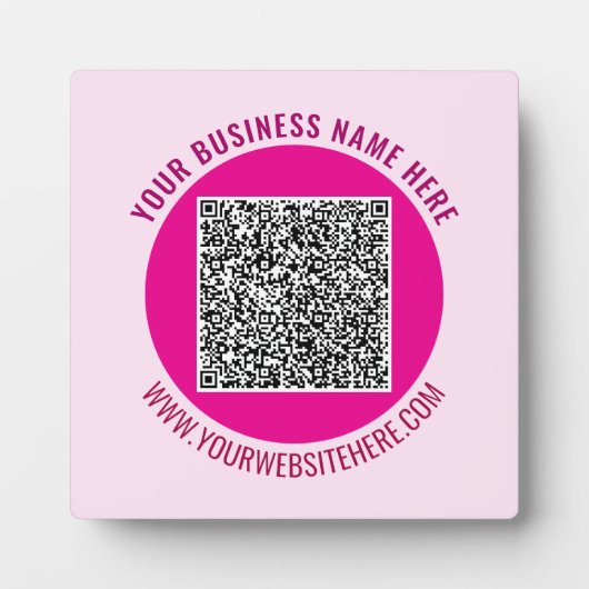 QR-code Aangepaste tekst Plaque Sjabloon van uw kl Fotoplaat (Voorkant)