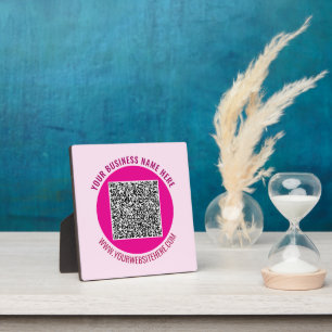 QR-code Aangepaste tekst Plaque Sjabloon van uw kl Fotoplaat