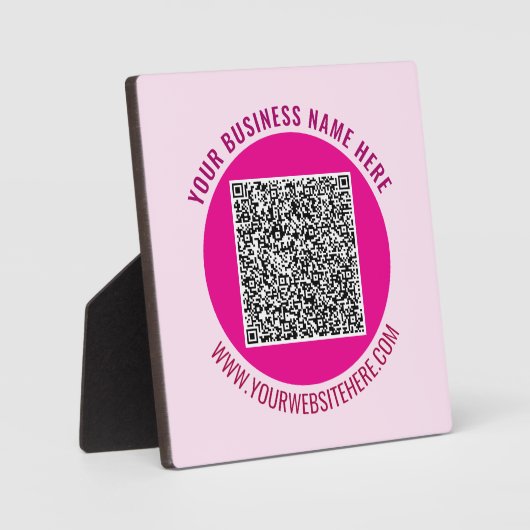 QR-code Aangepaste tekst Plaque Sjabloon van uw kl Fotoplaat (Voorkant)