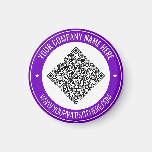 QR Code Aangepaste Tekst Promotie Magneet Uw Kleur (Voorkant)
