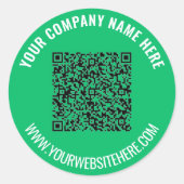 QR-code Aangepaste tekst Promotionele Sticker Sjab (Voorkant)