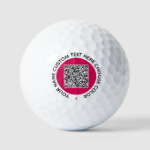 QR Code Aangepaste Tekst Stempels Golfballen Sjabl (Voorkant)