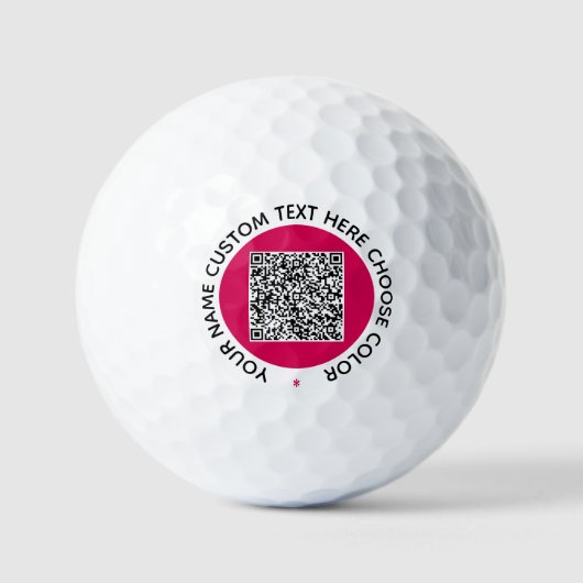 QR Code Aangepaste Tekst Stempels Golfballen Sjabl (Voorkant)