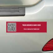 QR code aangepaste tekst uw zakelijke Bumpersticke Bumpersticker (Op auto)
