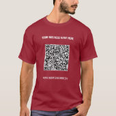 QR-code Aangepaste tekst Uw zakelijke T-shirt Sjab (Voorkant)