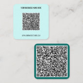 QR Code Aangepaste tekst Visitekaartje - Kies kleu (Voorkant / Achterkant)
