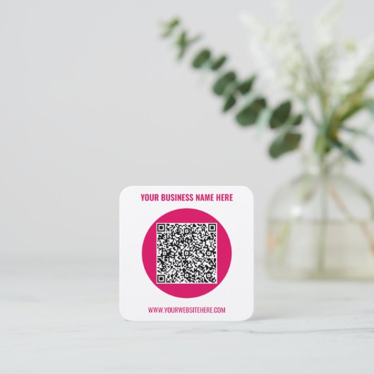 QR Code Aangepaste tekst Visitekaartje Kies kleure (Staand voorkant)