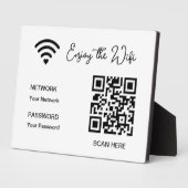 QR-code Aangepaste tekst Wifi-wachtwoord Tafel Pla Fotoplaat (Zijkant)