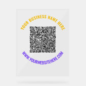 QR-code Aangepaste tekst Zakelijk Acrylaat bord Sj (Voorkant)