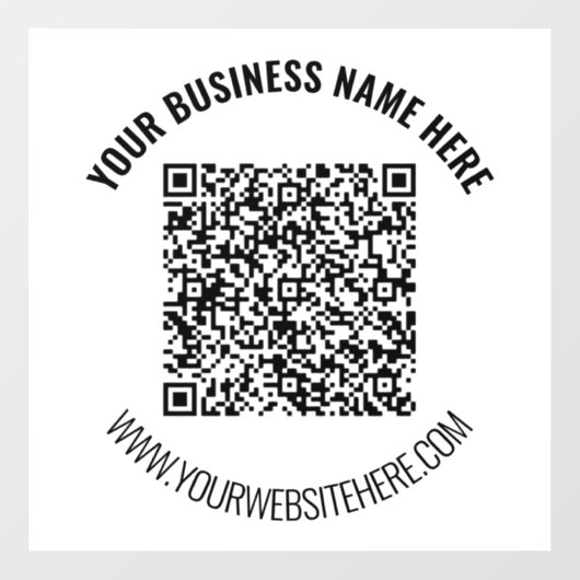QR-code Aangepaste tekst Zakelijke Raamsticker Sja (Vel)