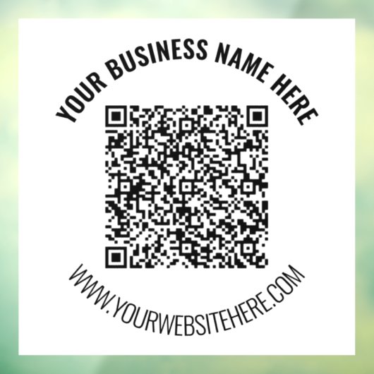 QR-code Aangepaste tekst Zakelijke Raamsticker Sja (Vel 3)