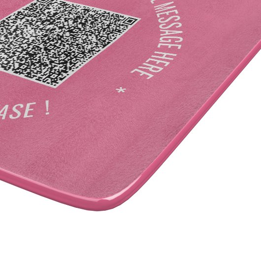 QR-code Aangepaste tekstsnijplank Uw kleuren Snijplank (Hoek)