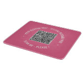 QR-code Aangepaste tekstsnijplank Uw kleuren Snijplank (Hoek)