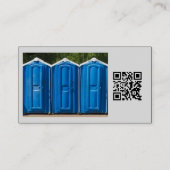 QR-code, aangepaste verhuur van draagbare toilette Visitekaartje (Achterkant)