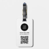 QR-code Aangepaste website adres Logo Scan Barcode Bagagelabel (Achterkant verticaal)