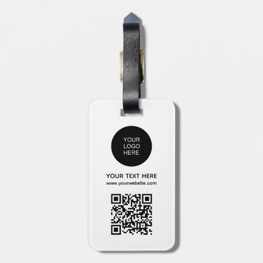 QR-code Aangepaste website adres Logo Scan Barcode Bagagelabel (Achterkant verticaal)