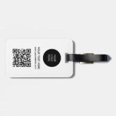 QR-code Aangepaste website adres Logo Scan Barcode Bagagelabel (Achterkant horizontaal)