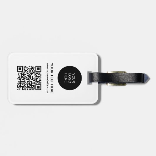 QR-code Aangepaste website adres Logo Scan Barcode Bagagelabel (Achterkant horizontaal)
