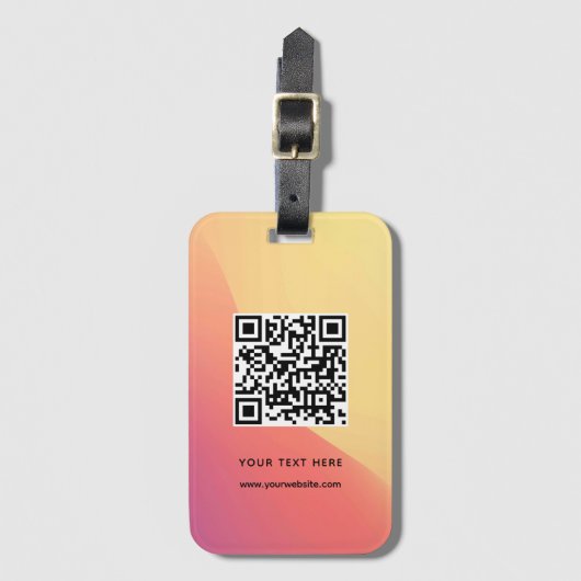 QR code aangepaste website adres scan barcode Bagagelabel (Voorkant (verticaal))