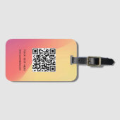 QR code aangepaste website adres scan barcode Bagagelabel (Voorkant (horizontaal))