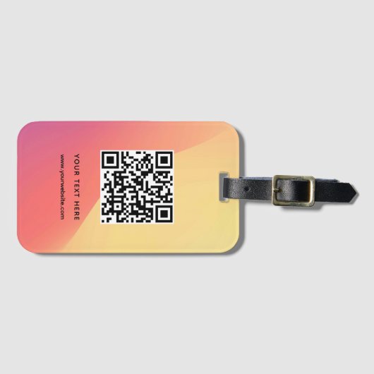 QR code aangepaste website adres scan barcode Bagagelabel (Voorkant (horizontaal))