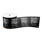 QR-code Aangepaste zakelijke kledinglabels Satijnen Lint (Spoel)