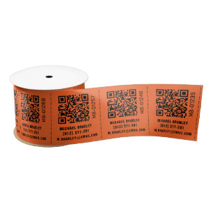 QR-code Aangepaste zakelijke kledinglabels Satijnen Lint