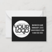 QR-code aanpasbaar modern zwart Notitiekaartje (Voorkant)