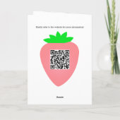 QR Code Aardbei Baby Meisje Baby shower (Achterkant)