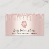 QR-code Aardbeien Roos Gold Drids Confectie Chef Visitekaartje (Voorkant)