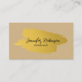 QR-code aardetoon artsy goud lijst visitekaartje (Voorkant)