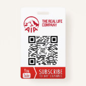 QR-code Abonneer u op mijn Channel Company-badge Badge (Voorkant)