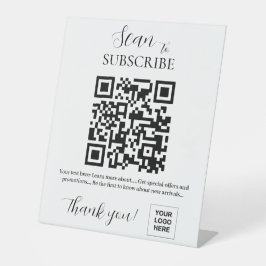QR-code abonneren Reclamebord Met Voetstuk