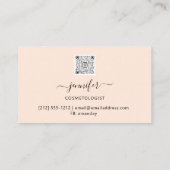 QR-code Abstract koperen streekdeeg Logo Visitekaartje (Achterkant)