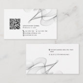 QR-code abstract modern netwerk, persoonlijk eenvo Visitekaartje (Voorkant / Achterkant)