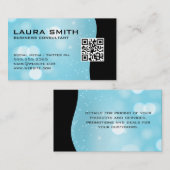 QR-code / Abstract Visitekaartje met blauwe bok (Voorkant / Achterkant)