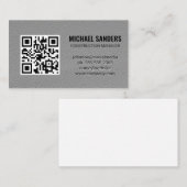 QR-code | Achtergrond leder Visitekaartje (Voorkant / Achterkant)