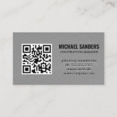 QR-code | Achtergrond leder Visitekaartje (Voorkant)